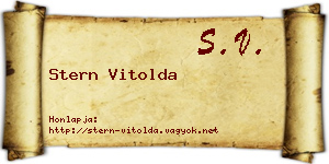 Stern Vitolda névjegykártya